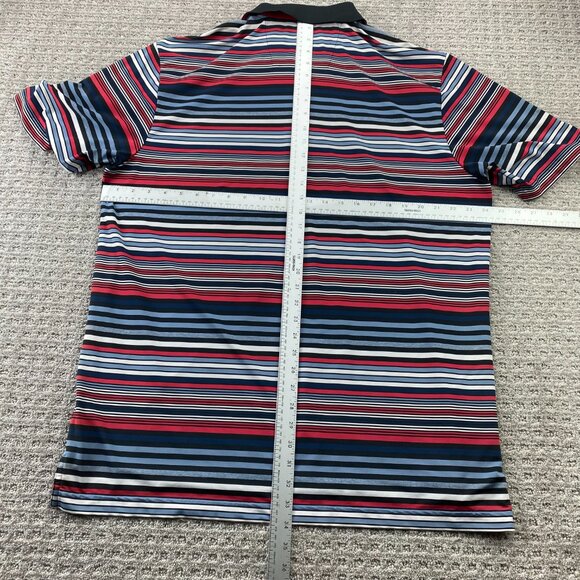 Jack Nicklaus Golf Shirt Men Large L Multicolored Stripes Black Red Blue White - Picture 7 of 9